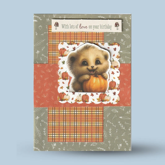 Greeting card A6: "With lots of love...", cute