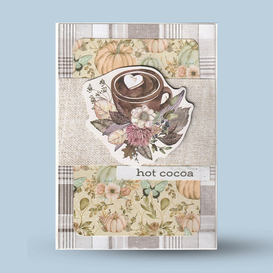 Greeting card A6: Autumn, "Hot cocoa"