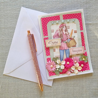 Gratulationskort A6: "Enjoy, Inspire"