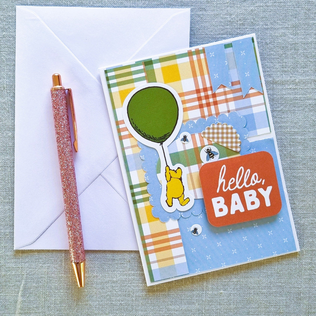 Gratulationskort A6: "Hello baby"