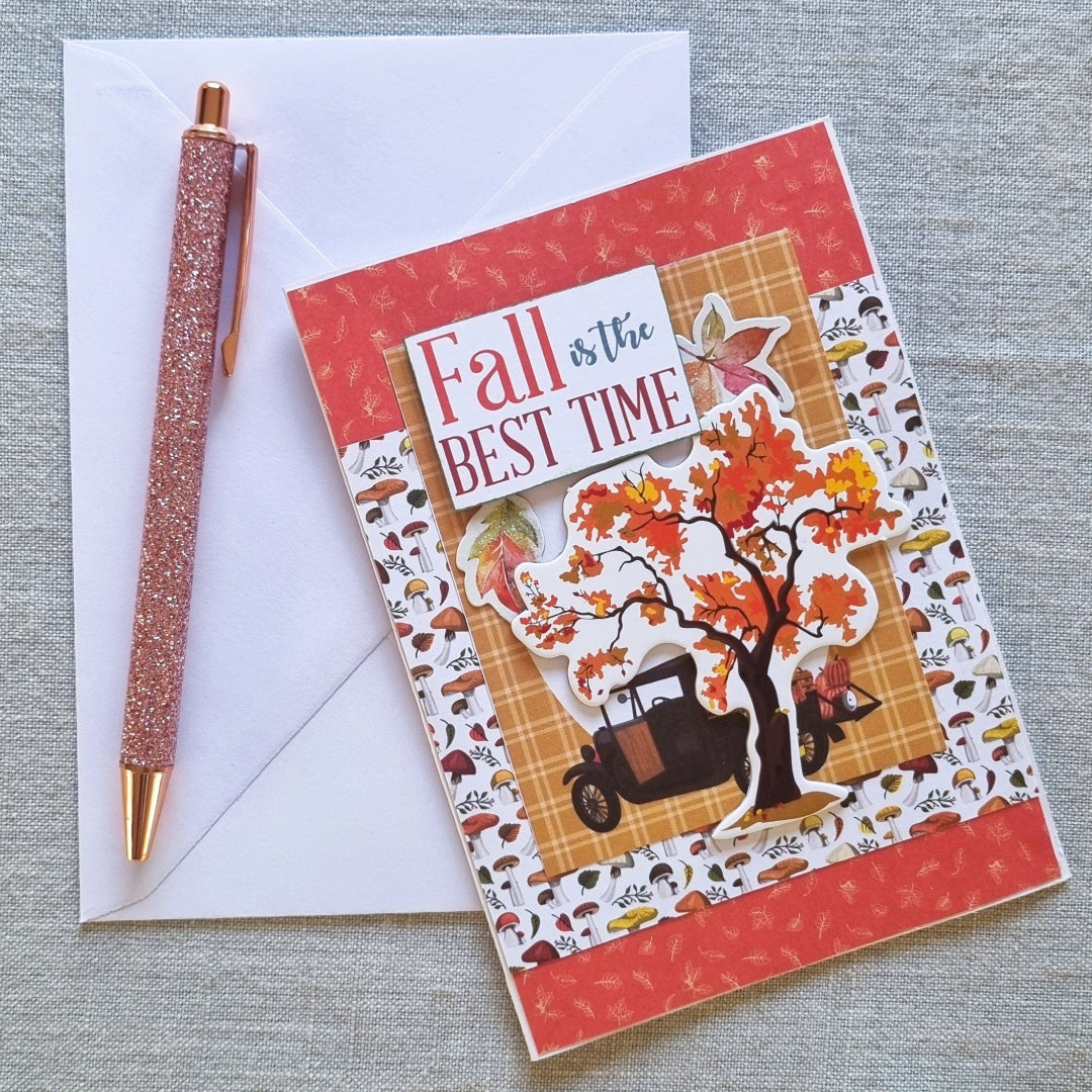 Gratulationskort A6: "Fall is the best time"