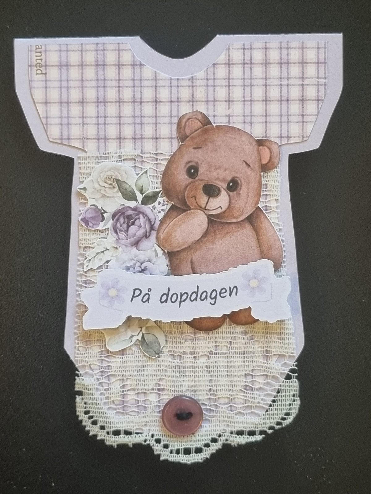 Kortmall till skärmaskin, bebis, body