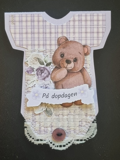 Kortmall till skärmaskin, bebis, body