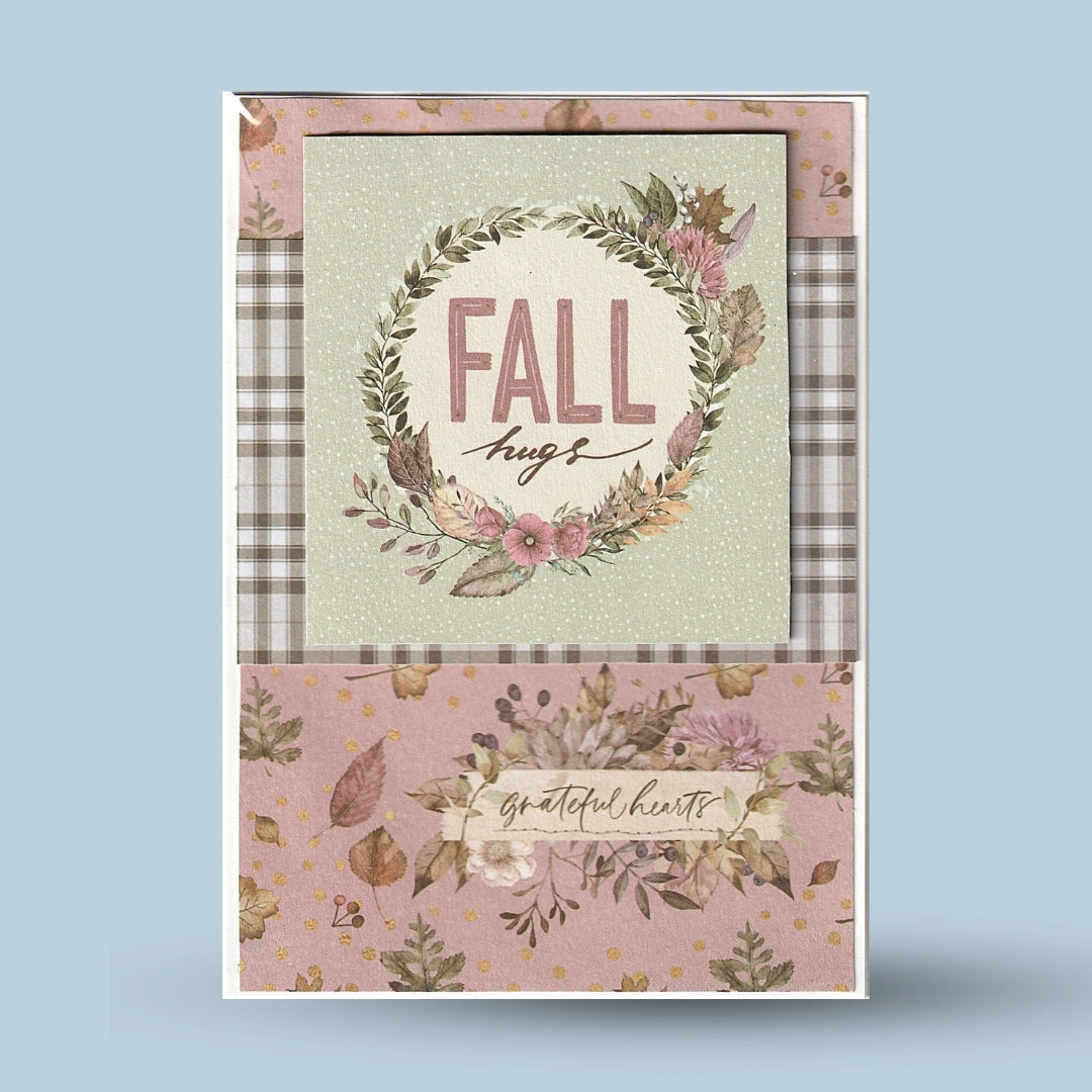 Greeting card A6: "Fall hugs"