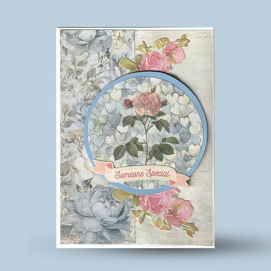 Greeting card A6: "Someone special", rose