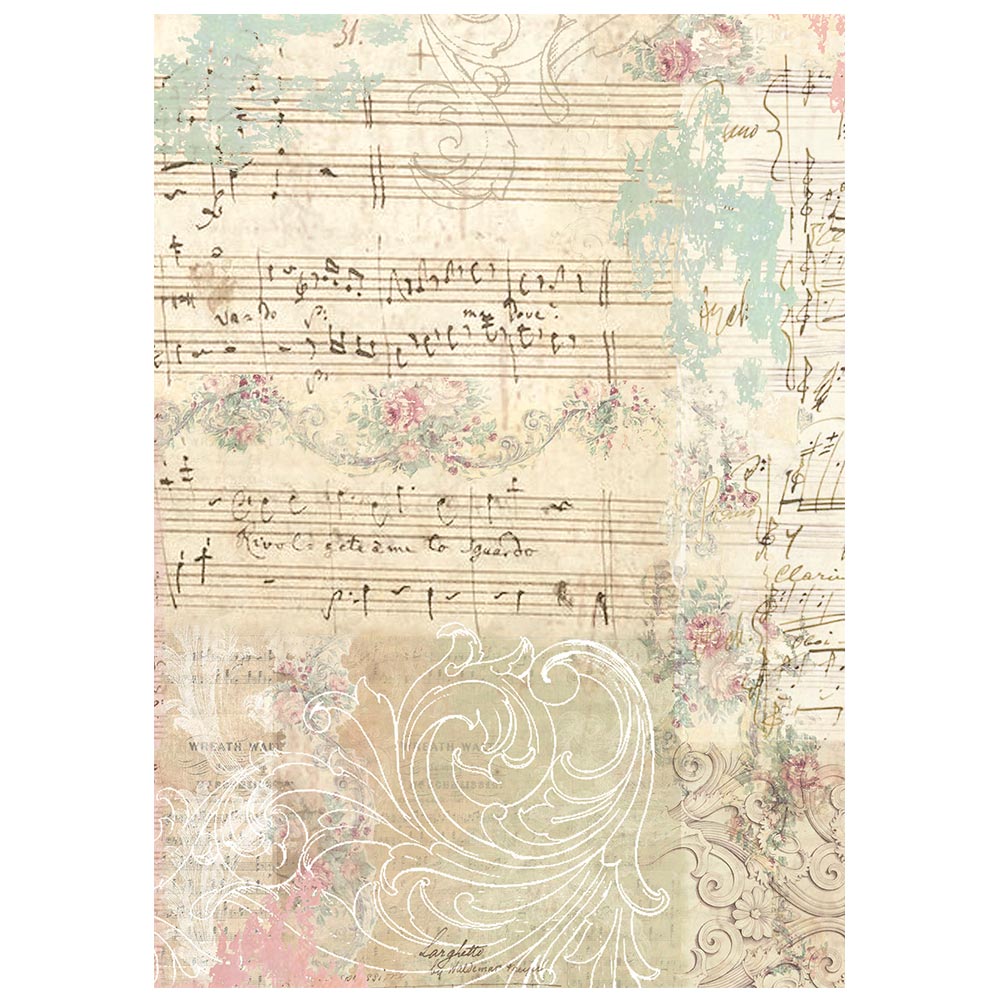 Printed 8 Rice paper A6 backgrounds selection for Art and Craft - Winter Magic