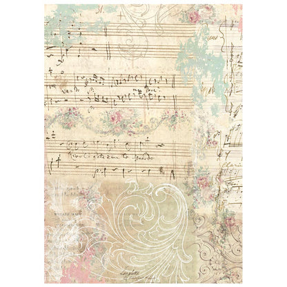 Printed 8 Rice paper A6 backgrounds selection for Art and Craft - Winter Magic