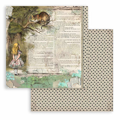 8”x8” (20.3x20.3 cm) Paper Pad 10 double sided printed sheets - Alice