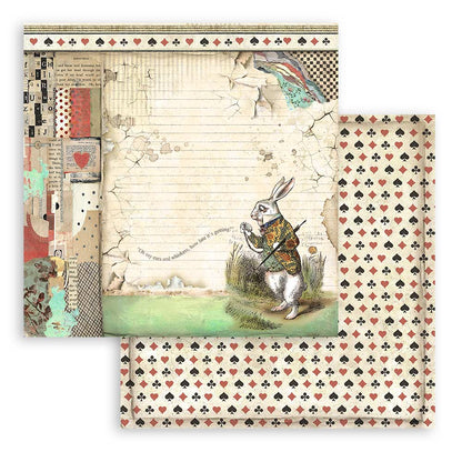 8”x8” (20.3x20.3 cm) Paper Pad 10 double sided printed sheets - Alice