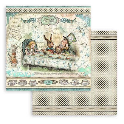 8”x8” (20.3x20.3 cm) Paper Pad 10 double sided printed sheets - Alice