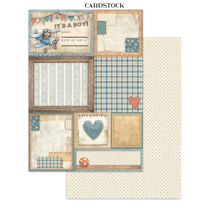 Printed Art Junk journal: stickers, cut-outs, backgrounds for Art and Craft - Baby