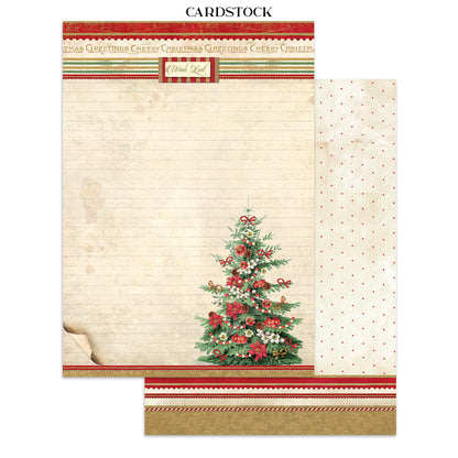 Printed Art Junk journal: stickers, cut-outs, backgrounds for Art and Craft - Classic Christmas