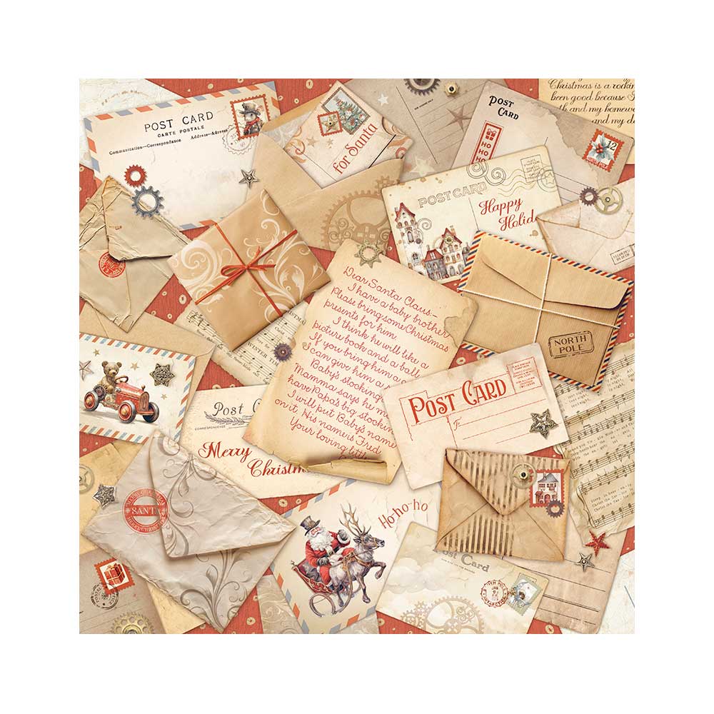 Pack 4 sheets fabric cm 30x30 - Gear up for Christmas