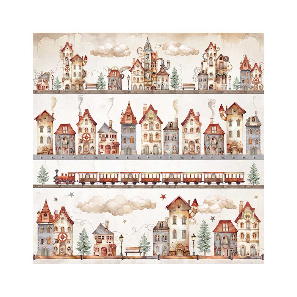 Pack 4 sheets fabric cm 30x30 - Gear up for Christmas