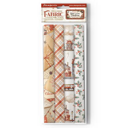 Pack 4 sheets fabric cm 30x30 - Gear up for Christmas